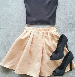 Talula Pink/White High Waisted Skirt